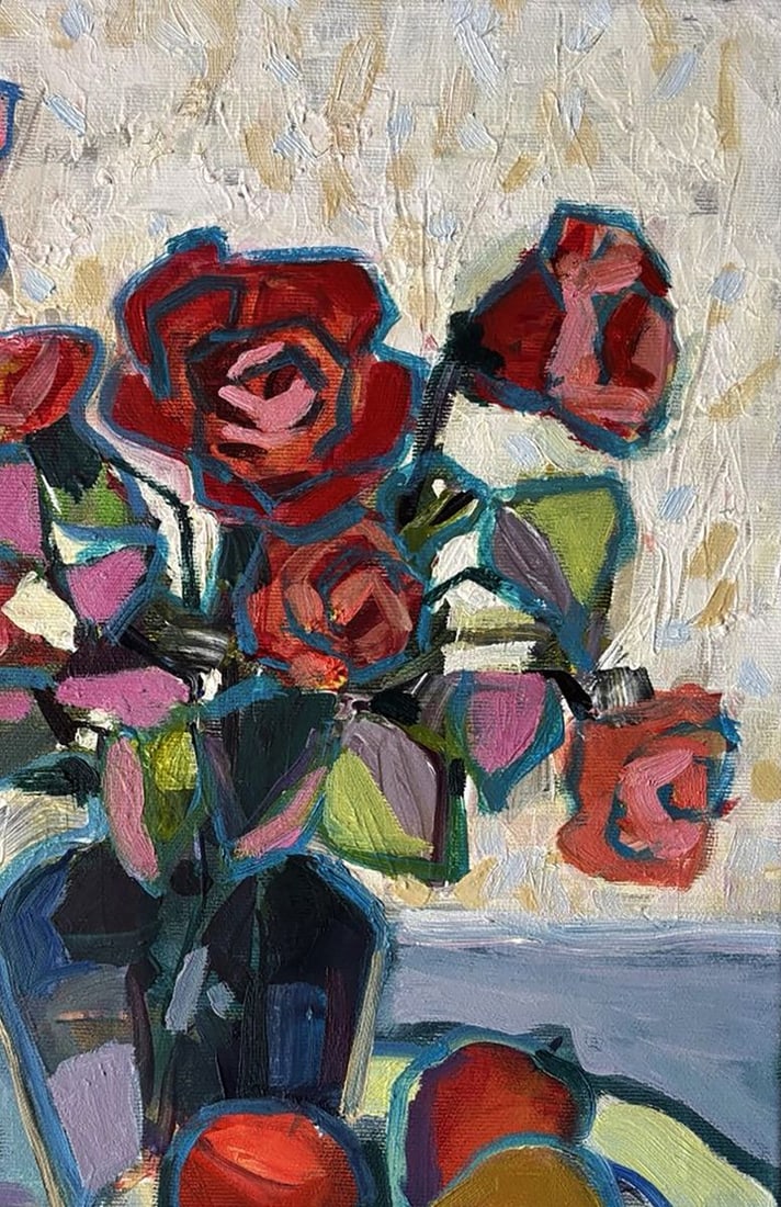 Oil painting Roses and Fruits Ivan Kovalenko - 3