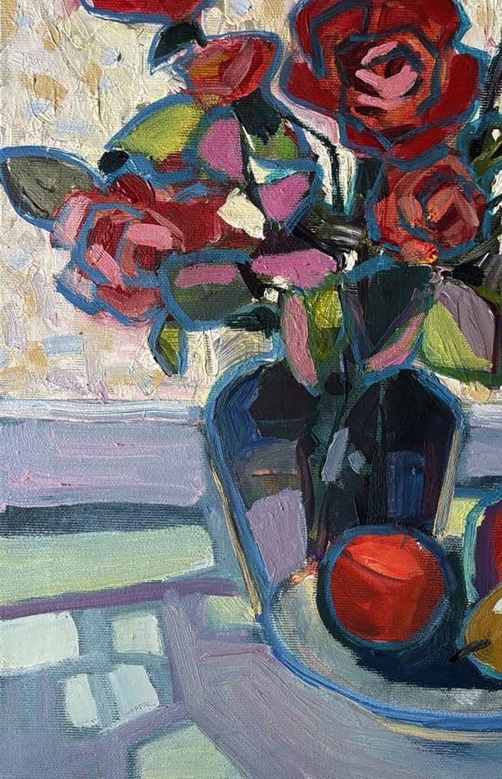 Oil painting Roses and Fruits Ivan Kovalenko - 4