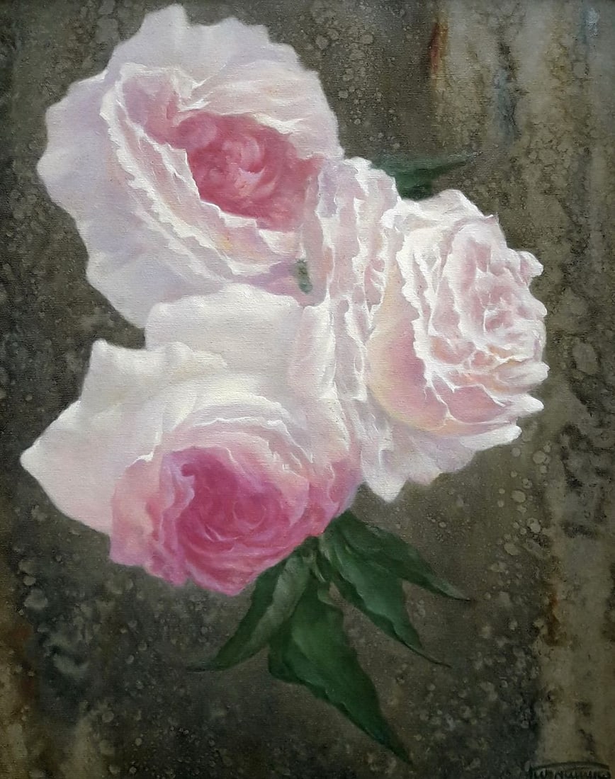 Oil painting Delicate roses Vasily Korkishko - 2