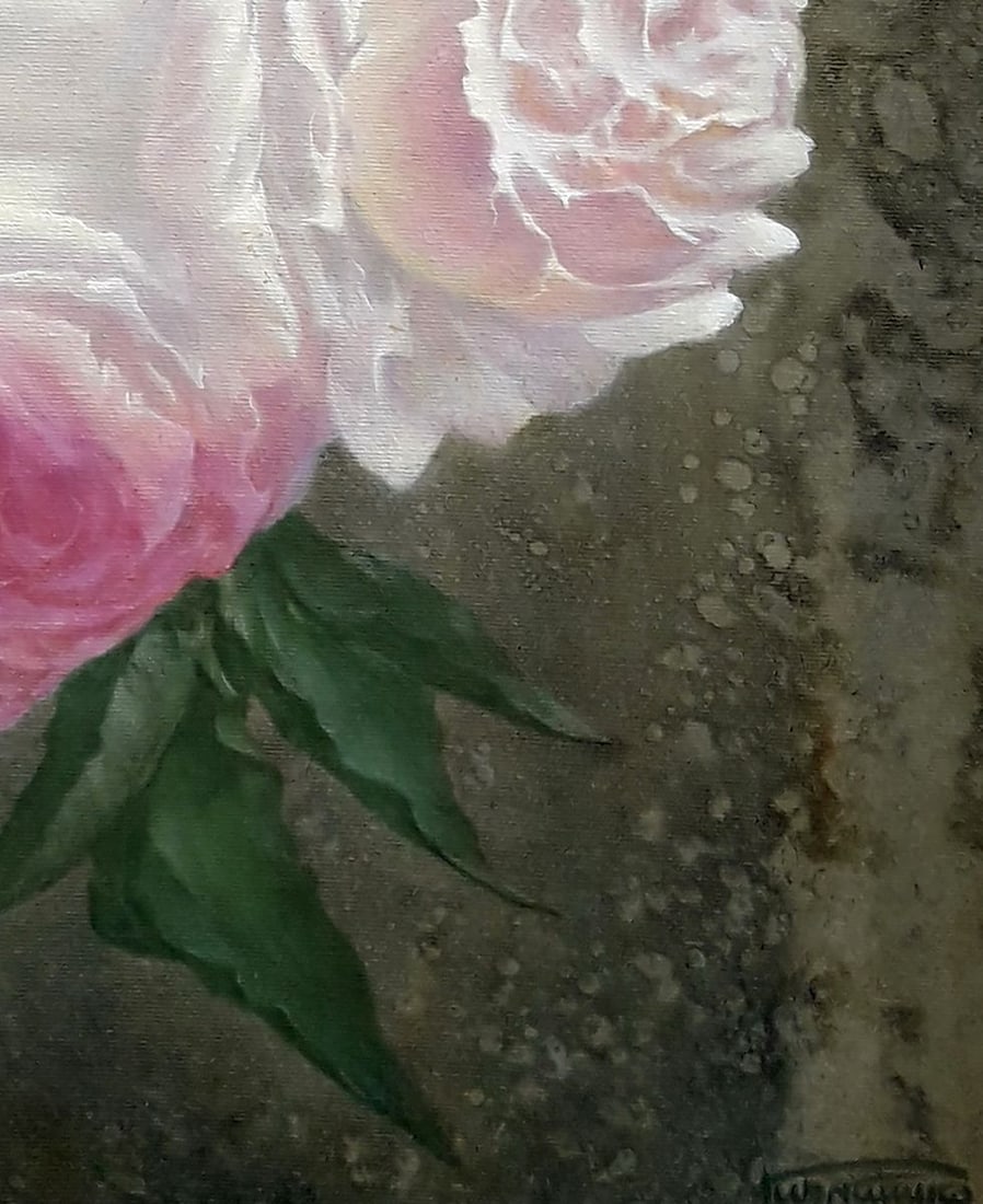 Oil painting Delicate roses Vasily Korkishko - 3