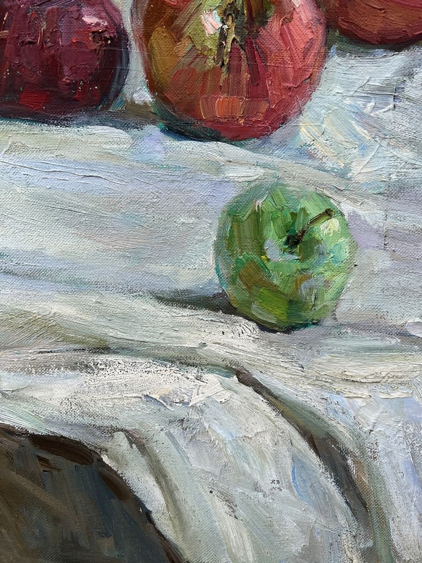 Oil painting Still life with apples V. Mishurovsky - 7