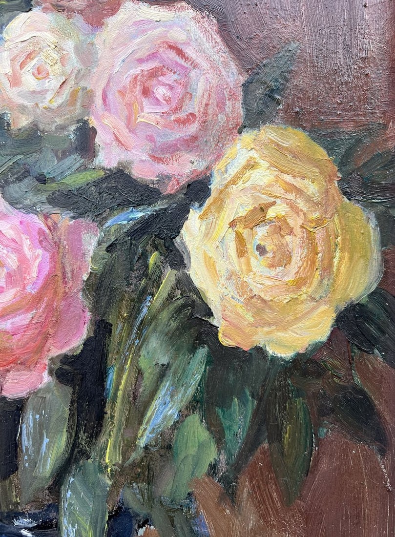 Oil painting Red and yellow roses V. Mishurovsky - 7