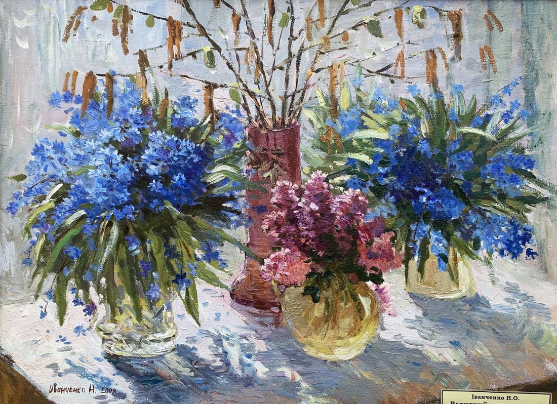 Oil painting Snowdrops Natalia Ivanchenko - 2