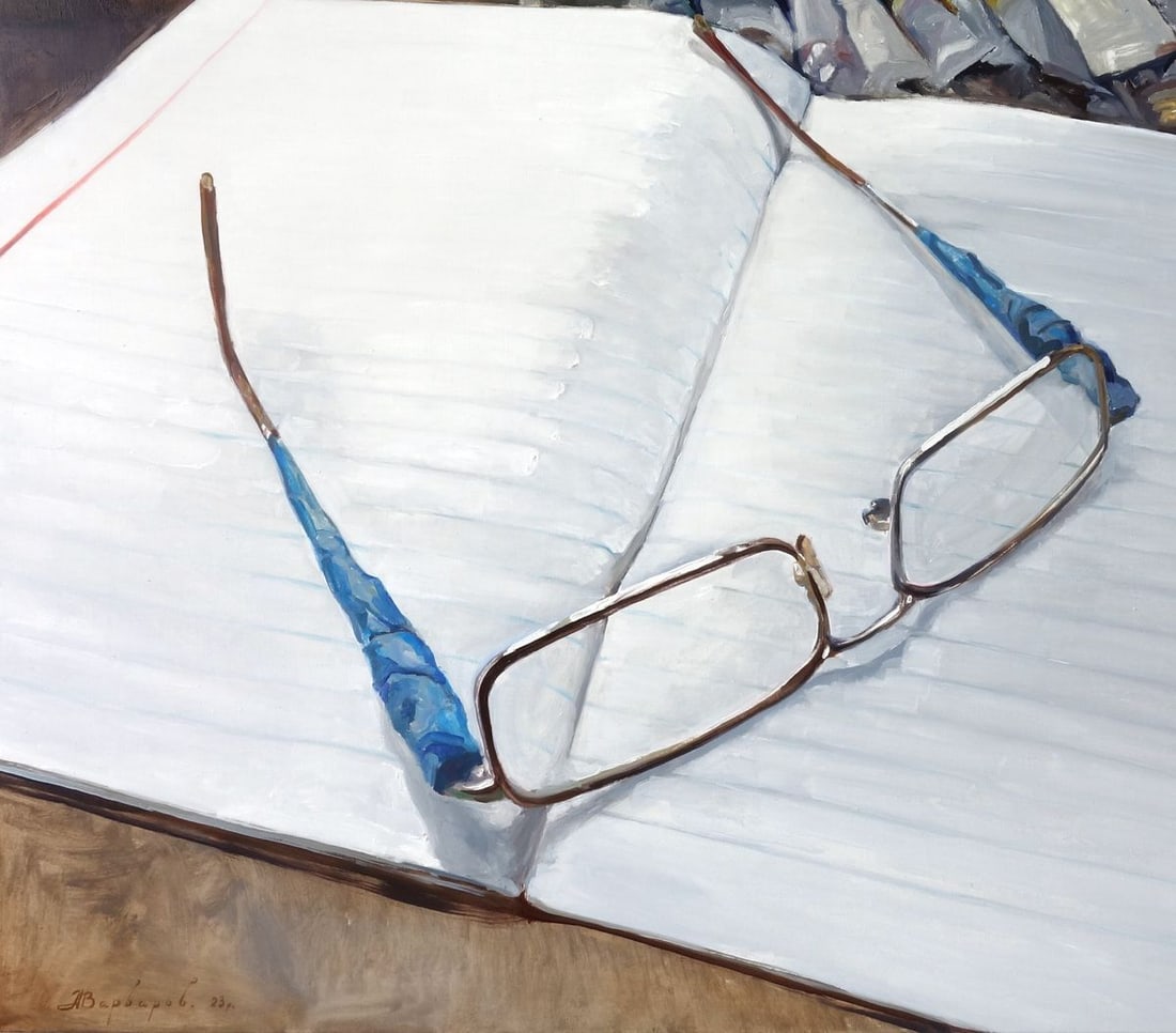 Oil painting Dad's glasses Varvarov Anatoly Viktorovich - 6