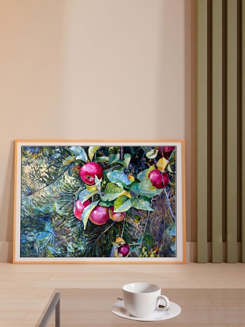 Oil painting September forest paradise apples Varvarov Anatoly Viktorovich - 2
