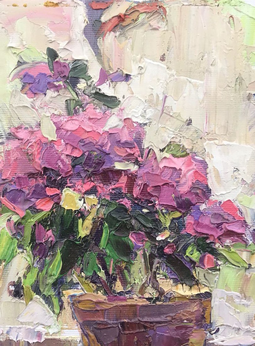 Oil painting Geranium on the window Kalenyuk ?ks?n? - 3