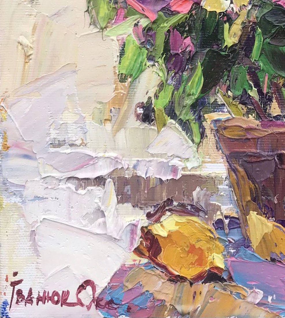 Oil painting Geranium on the window Kalenyuk ?ks?n? - 5