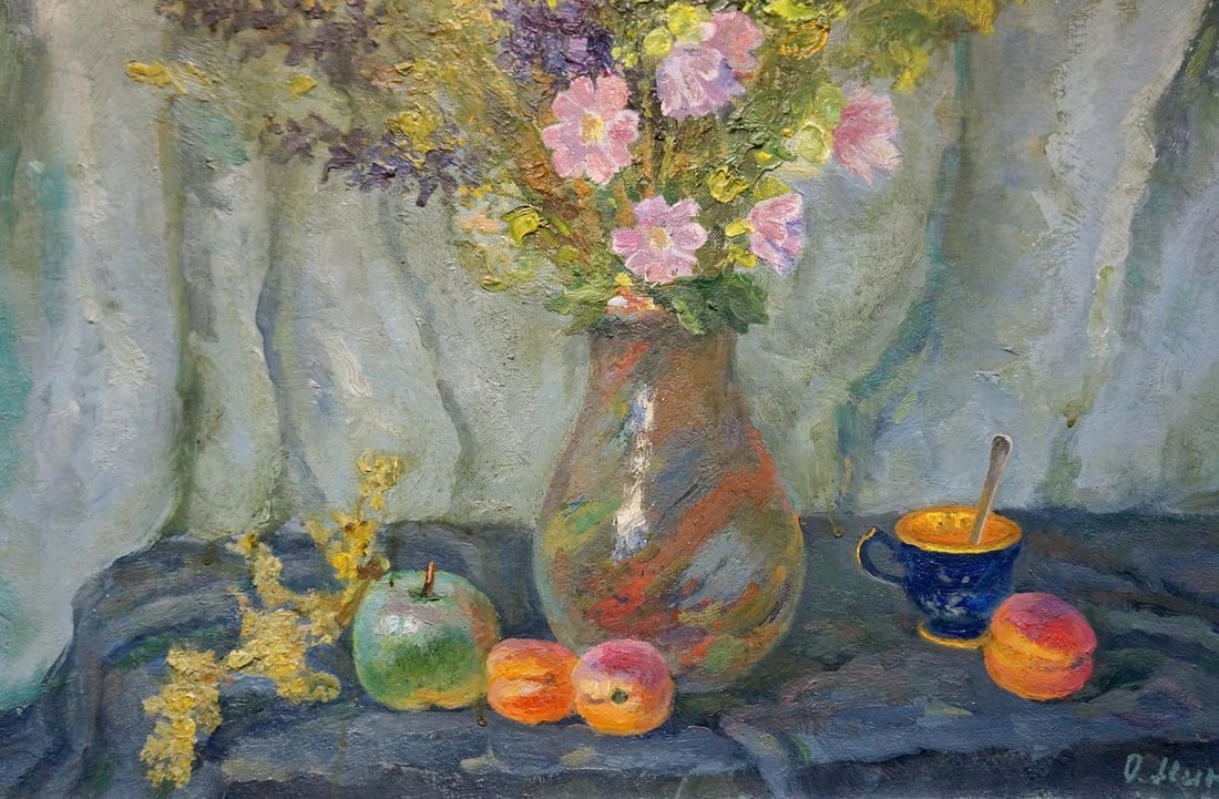 Oil painting Autumn flowers Minka Alexander Fedorovich - 2