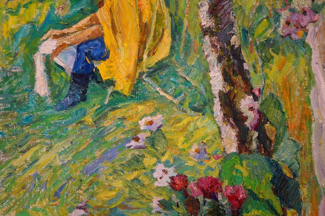Oil painting Man in the garden Viktor Grigorievich - 3