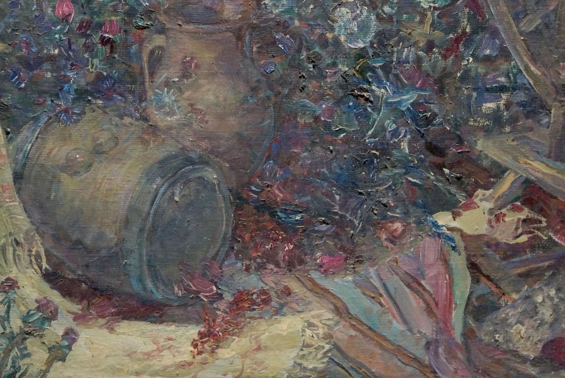 Oil painting In the courtyard Titarenko Maria Anatolyevna - 2