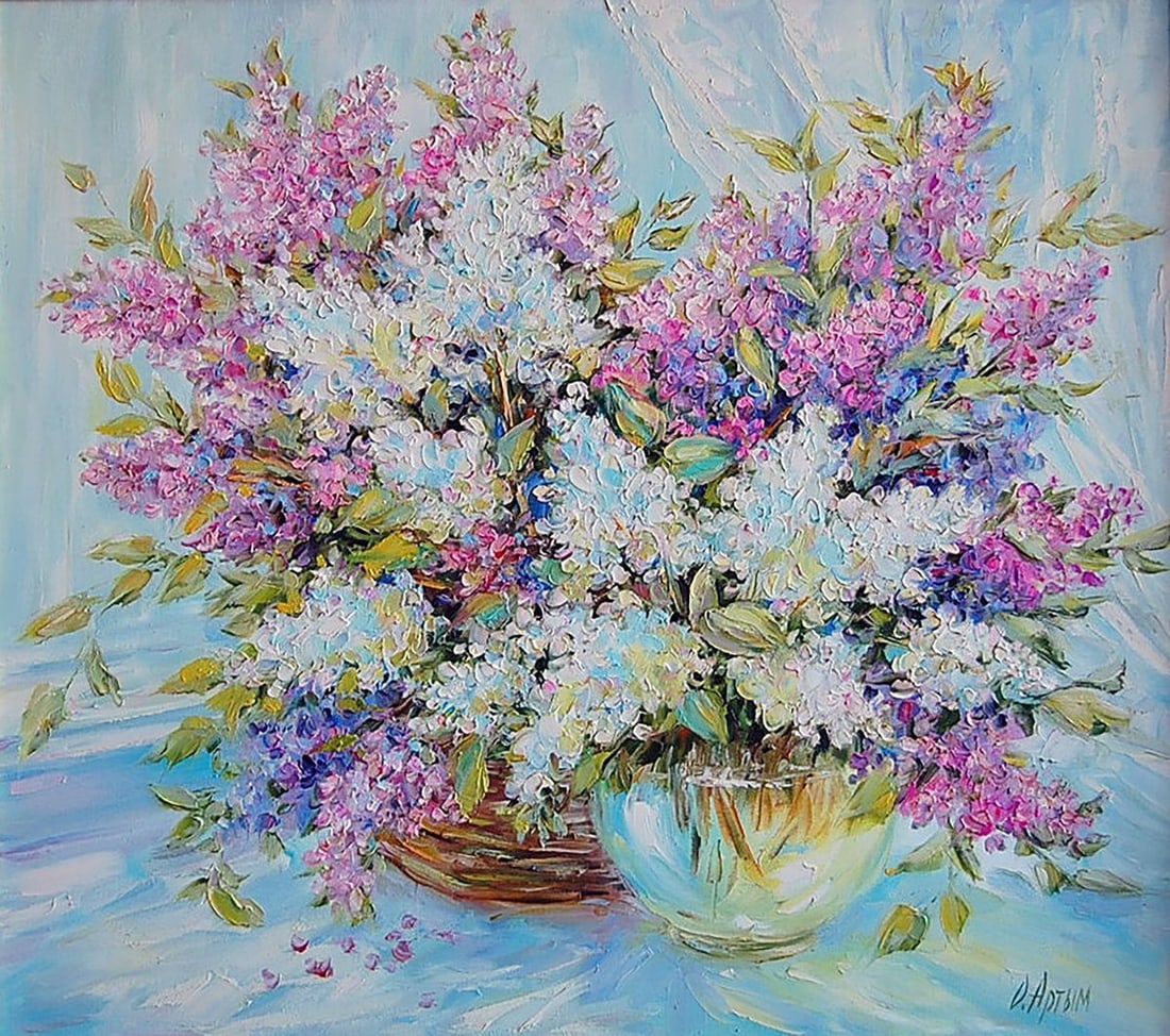 Oil painting Lilac at the window Kotmin Olga - 5