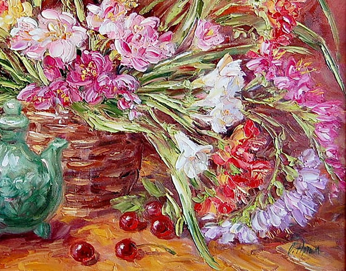 Oil painting A bouquet of freesias Kotmin Olga - 5
