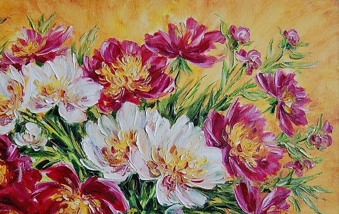 Oil painting Peonies from Bordeaux Kotmin Olga - 3