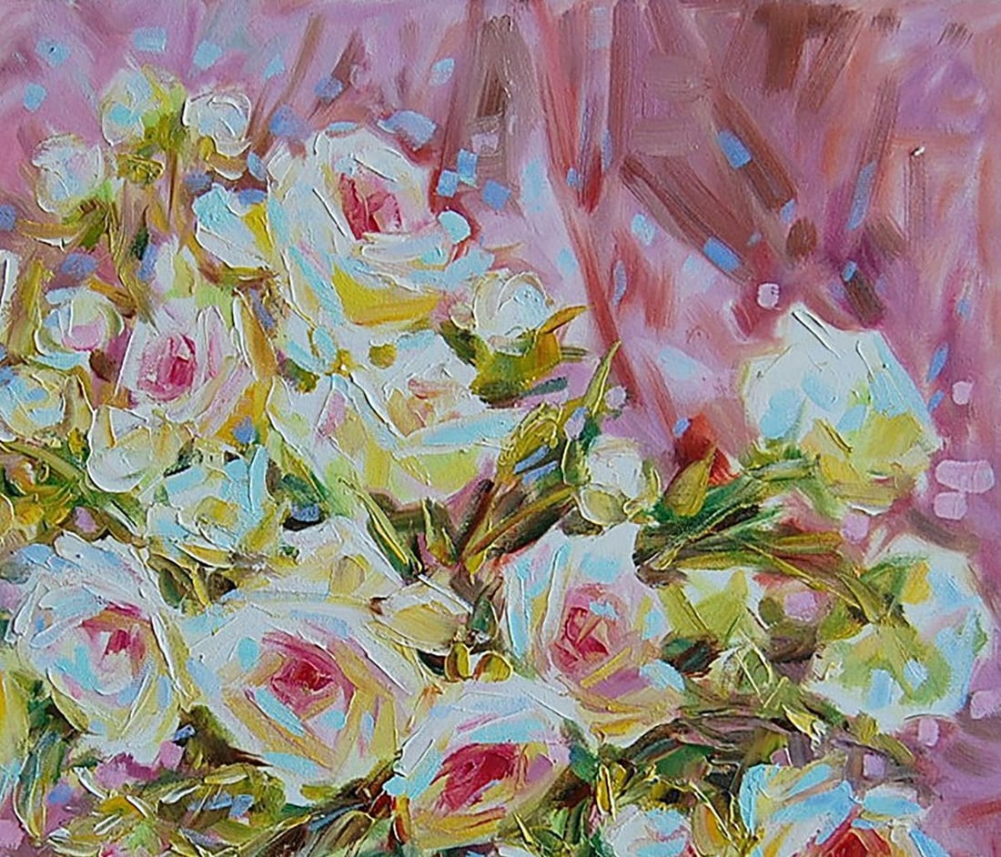 Oil painting Roses by Pierre Ronsard Kotmin Olga - 3