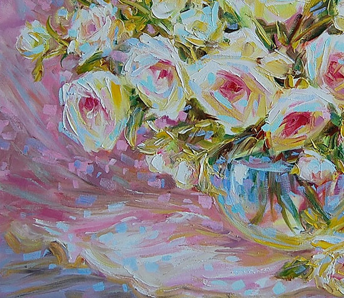 Oil painting Roses by Pierre Ronsard Kotmin Olga - 4