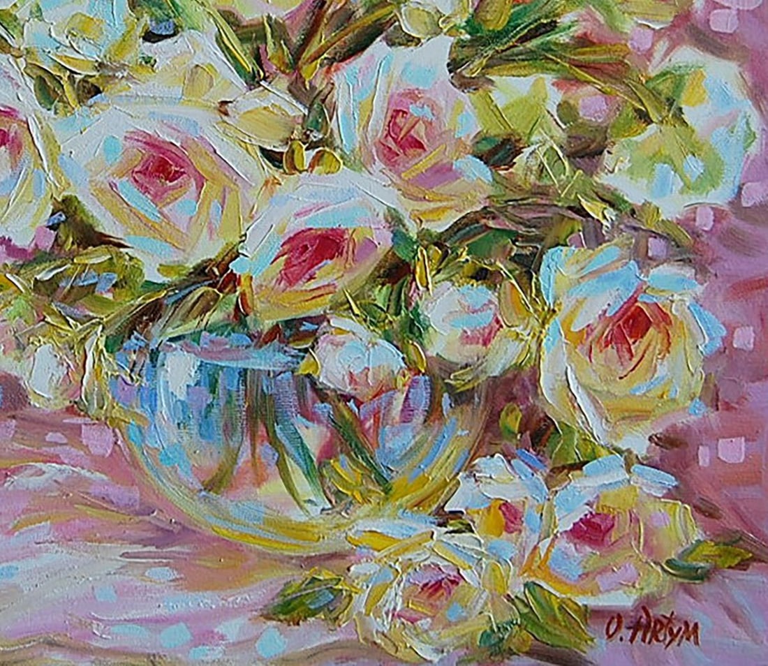 Oil painting Roses by Pierre Ronsard Kotmin Olga - 5