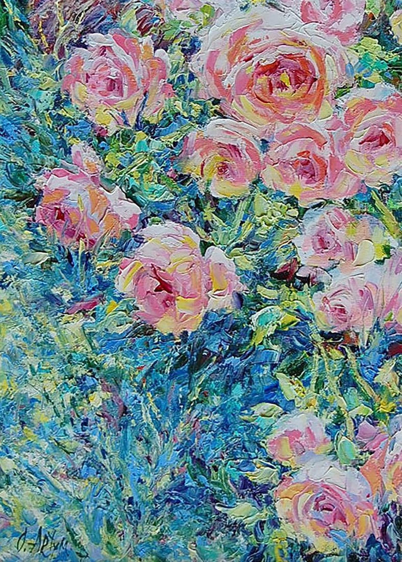 Oil painting Ah, the roses fell out of the basket Kotmin Olga - 4