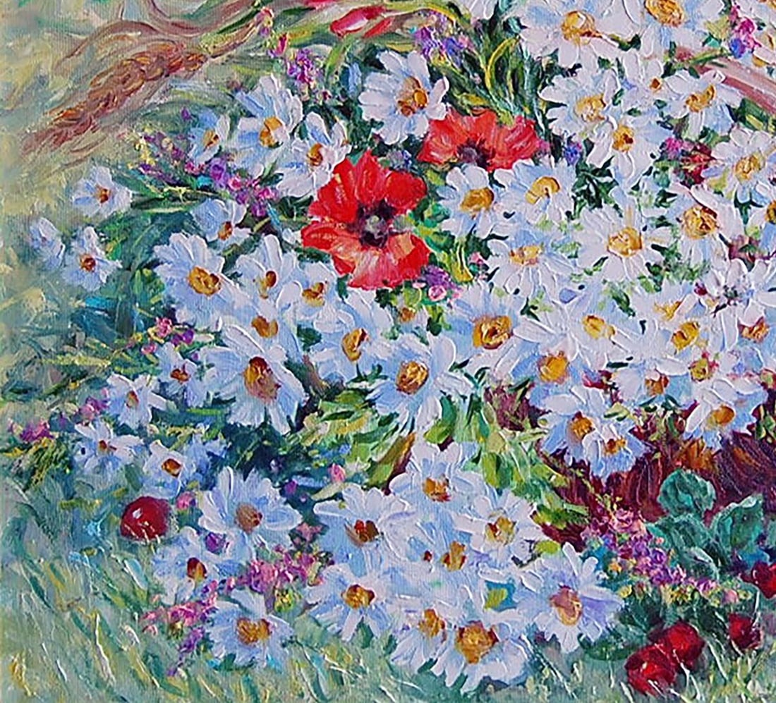 Oil painting July flowers Kotmin Olga - 4