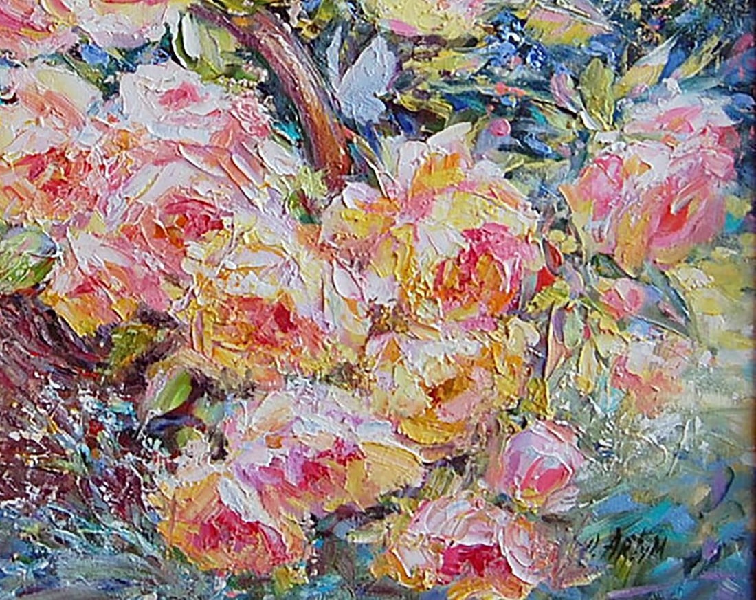 Oil painting Sunny roses Kotmin Olga - 5