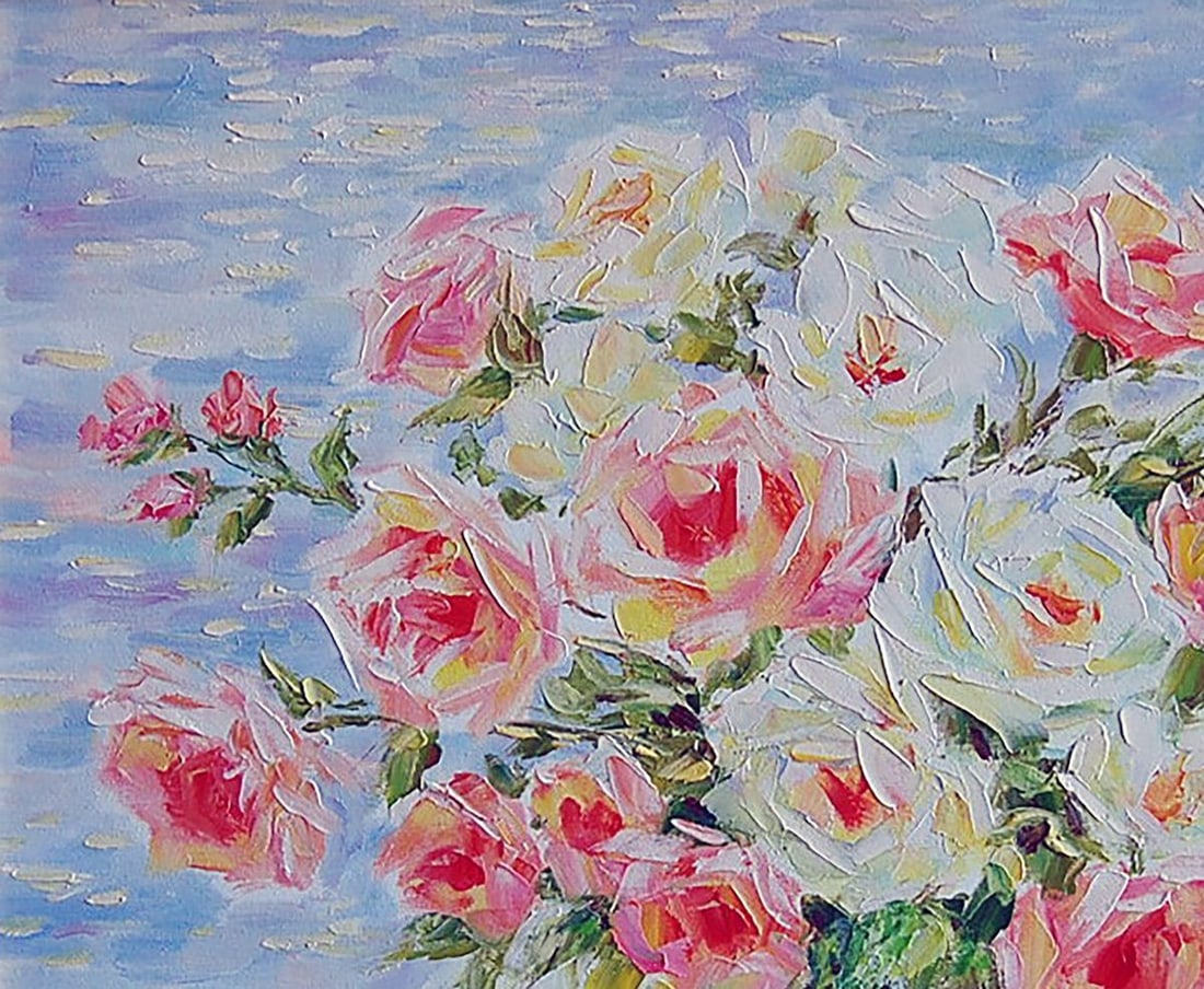 Oil painting Roses by the sea Kotmin Olga - 2