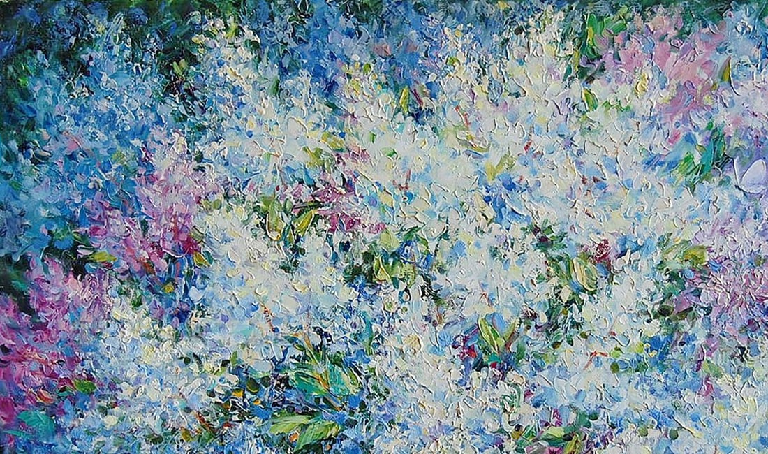 Oil painting Lilac bushes in the garden Kotmin Olga - 2