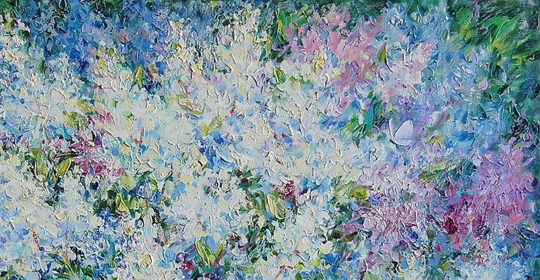 Oil painting Lilac bushes in the garden Kotmin Olga - 3