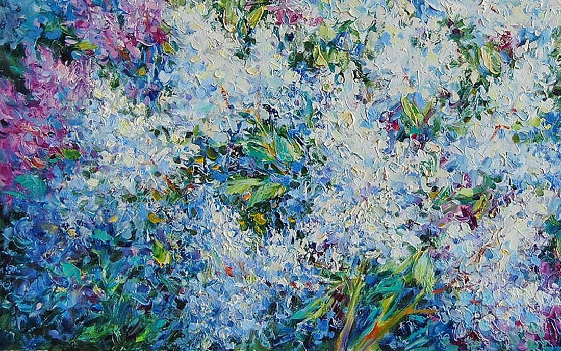 Oil painting Lilac bushes in the garden Kotmin Olga - 4