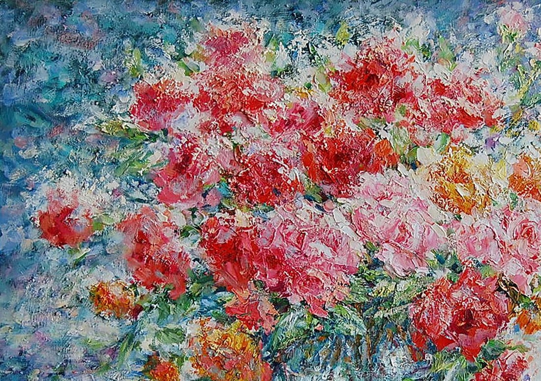 Oil painting Sunny roses Kotmin Olga - 2