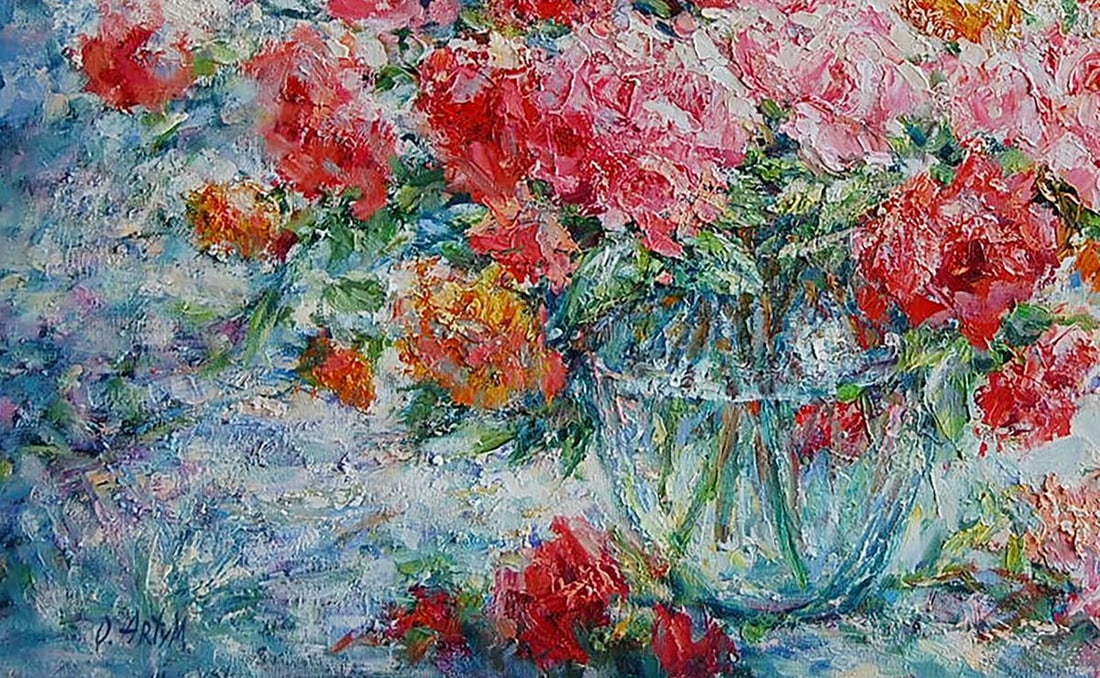 Oil painting Sunny roses Kotmin Olga - 4