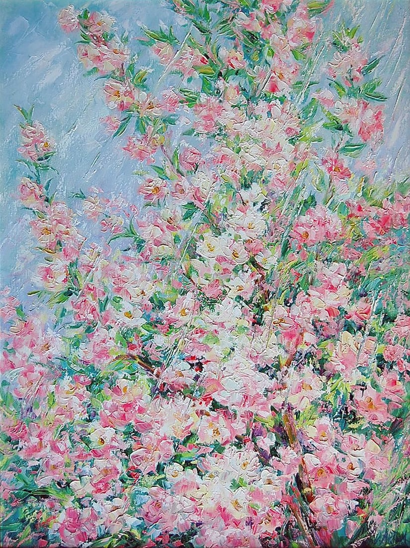 Oil painting May Rain Kotmin Olga: Title: Oil painting May Rain Kotmin Olga Description: No.Kotmin 98 *** ABOUT THIS PAINTING *** * TITLE: "May Rain" * ARTISTS: Kotmin Olga * SIZE: 80x60 cm/'31.49x23.62 inches' * MEDIUM: oil, canvas *