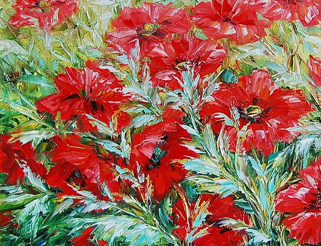 Oil painting Poppy Glade Kotmin Olga - 4