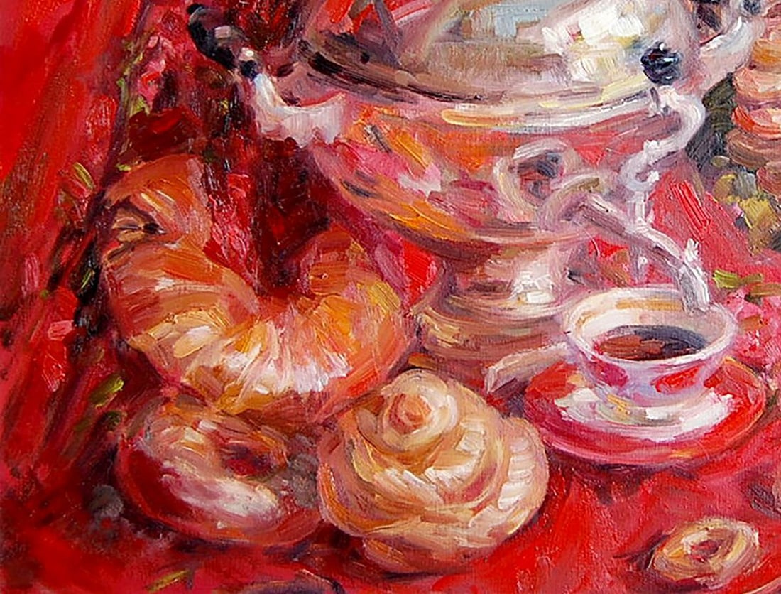 Oil painting At the samovar Kotmin Olga - 4