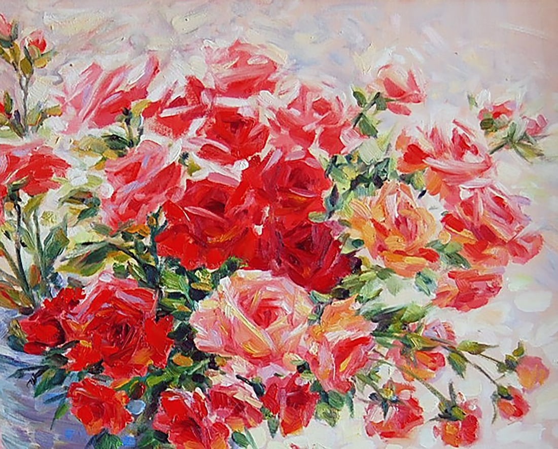 Oil painting Roses Kotmin Olga - 3
