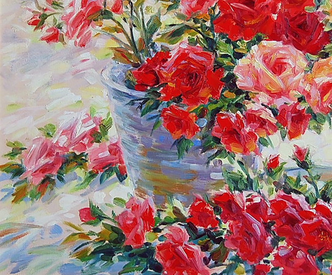 Oil painting Roses Kotmin Olga - 4