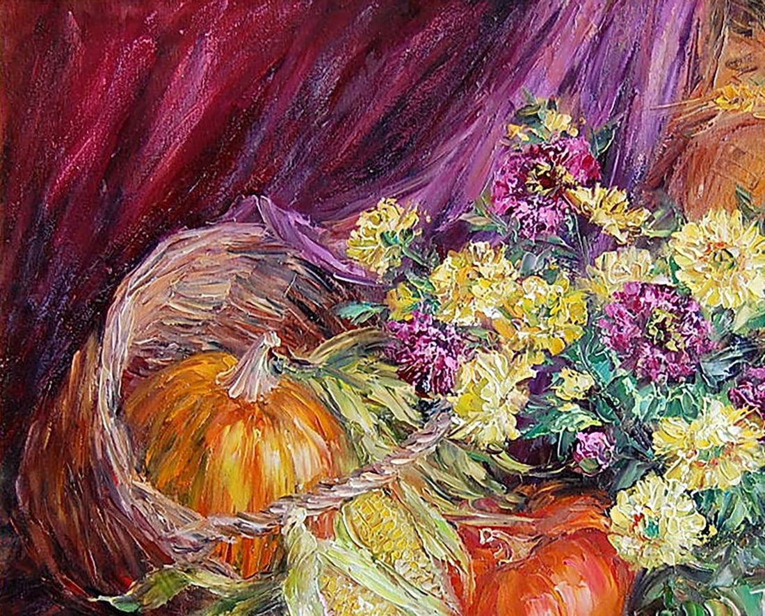 Oil painting Purple September Kotmin Olga - 2