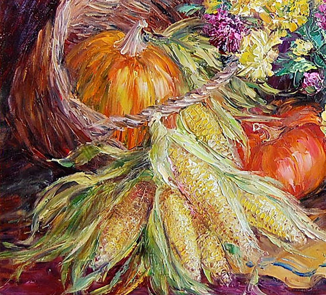 Oil painting Purple September Kotmin Olga - 4