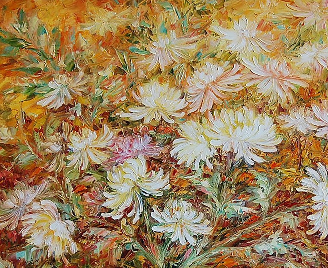 Oil painting Chrysanthemum paradise Kotmin Olga - 2