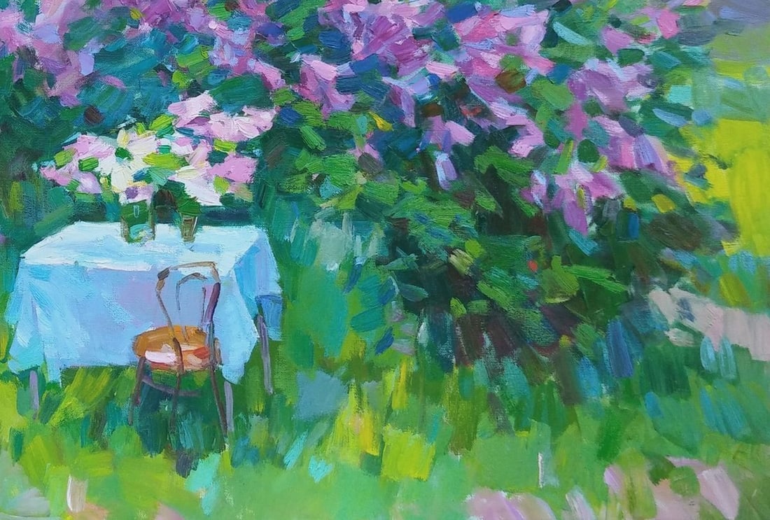 Oil painting Lilac blossoms Tepeta Miacheslav - 5