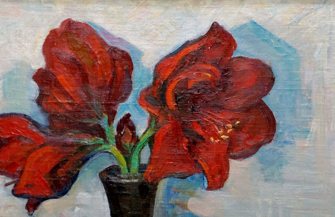 Oil painting Red peonies Dorofeev Nikolay Ivanovich - 4