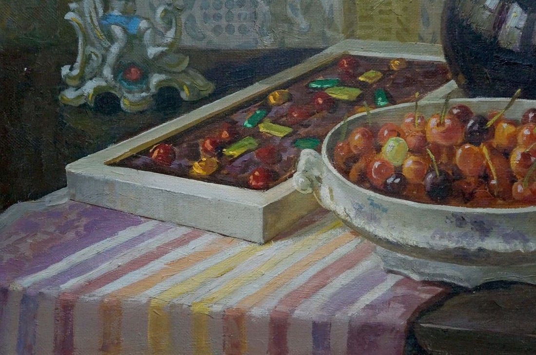 Oil painting Still life with cherries Ozernikov Vladimir Borisovich - 2