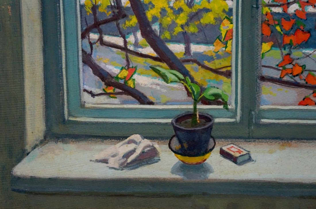 Oil painting View from the window Vlasov Vladimir Grigorievich - 2