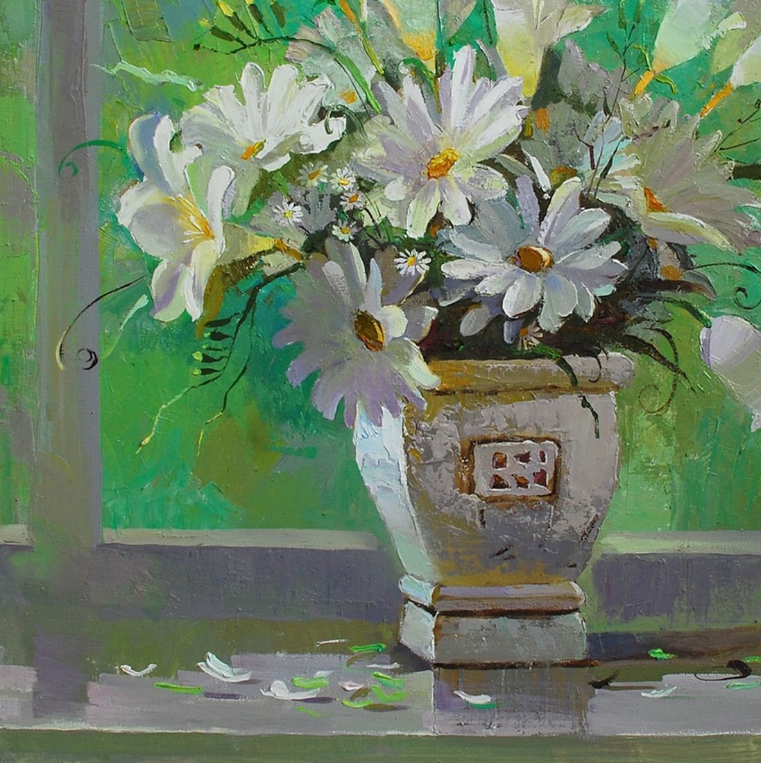Oil painting Daisies Egor Ktpatunov - 4