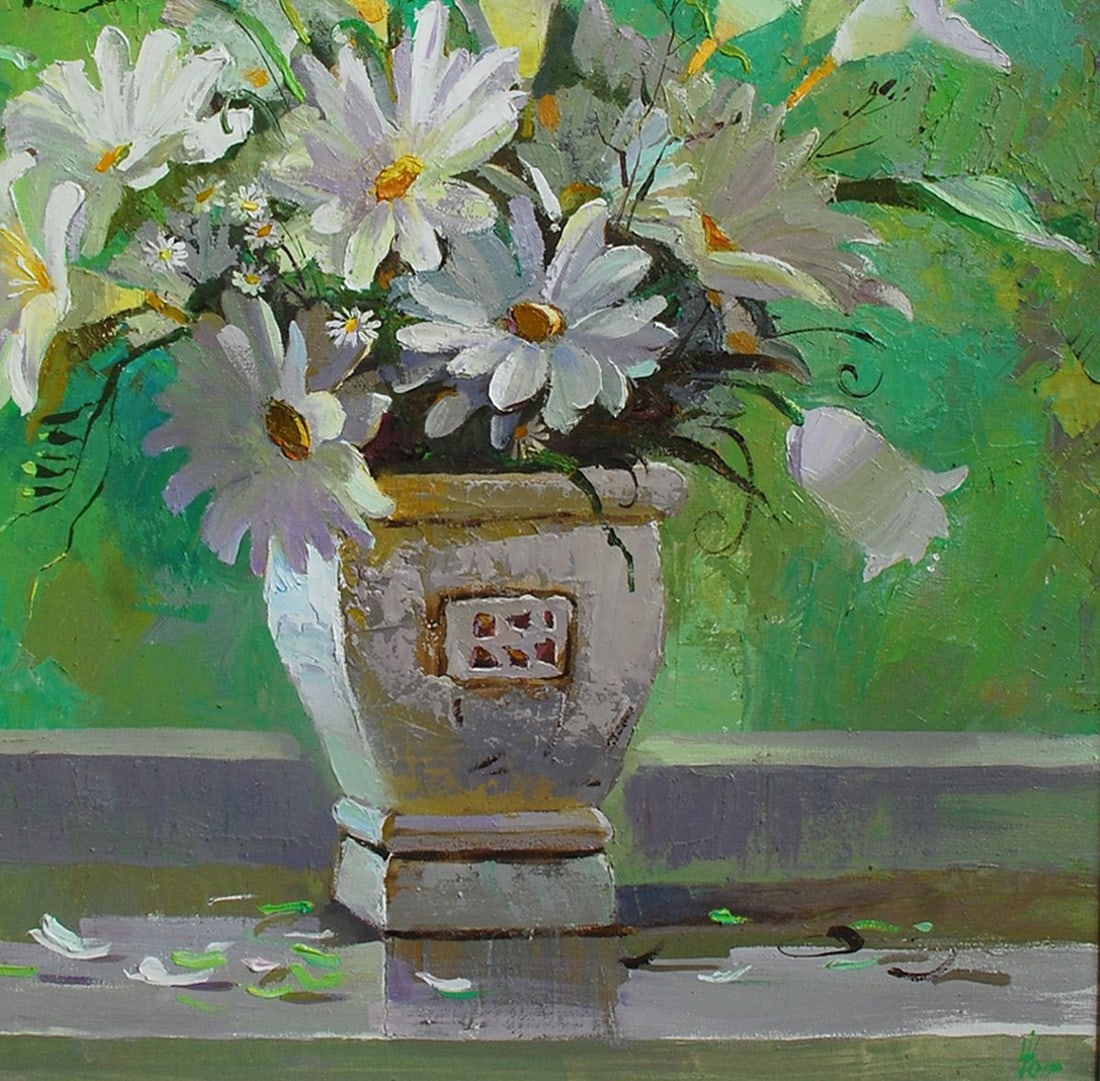 Oil painting Daisies Egor Ktpatunov - 5
