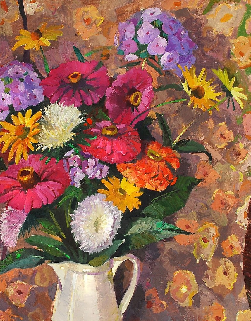 Oil painting Still life with a white vase Egor Ktpatunov - 3