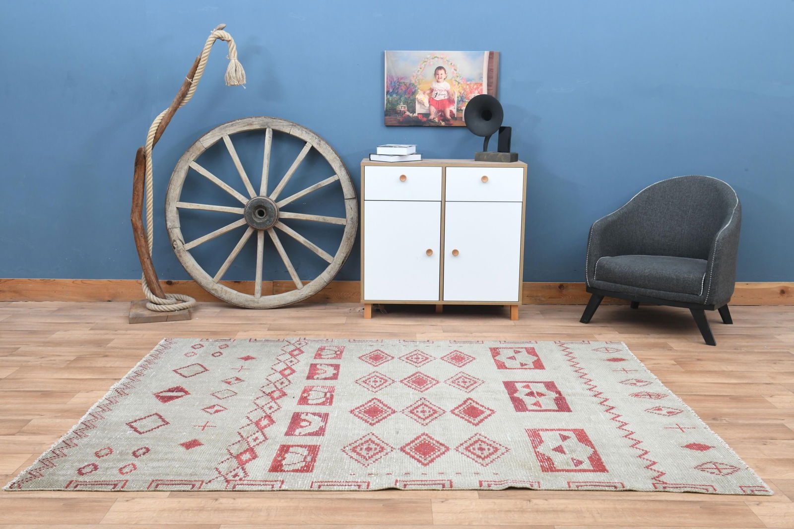 5'9x8, FADED BOHO RUG - 6