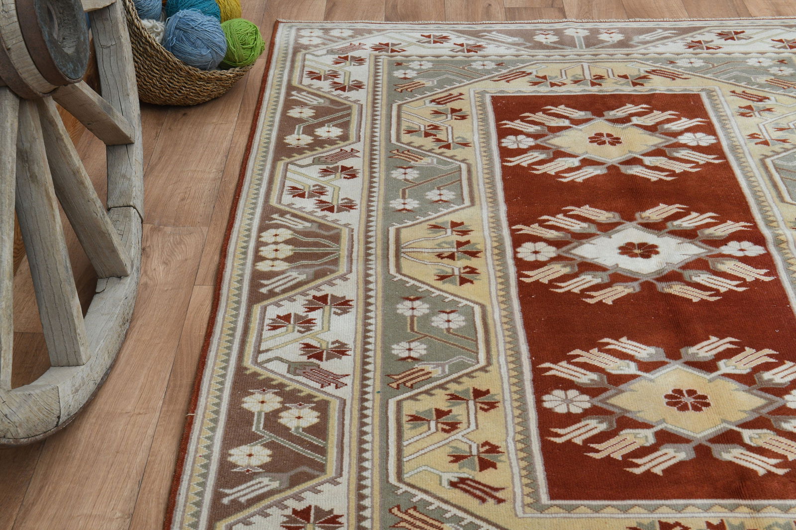 5'4x7'3 ft,BORDEED OUSHAK RUG - 15