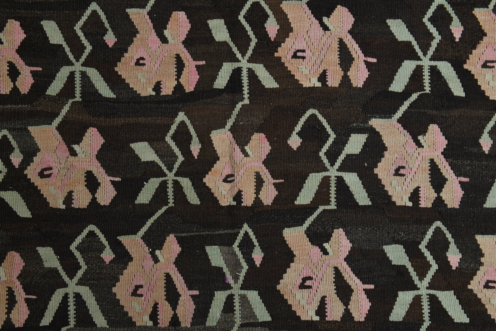 6'3x12'3 ft, IKAT TURKISH KILIM - 10