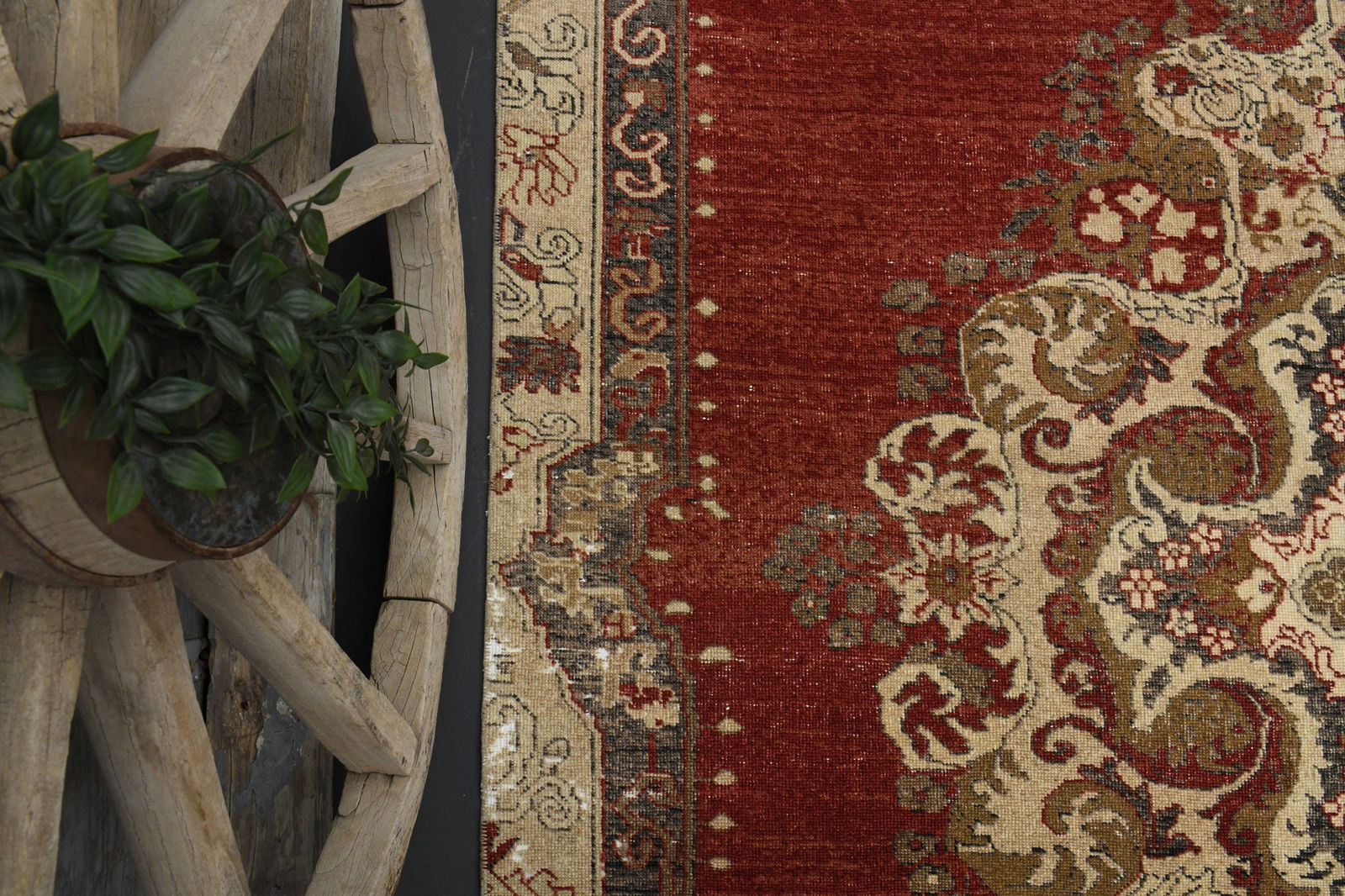 6.6x9.8 Turkish Rug, Red Beige - 4