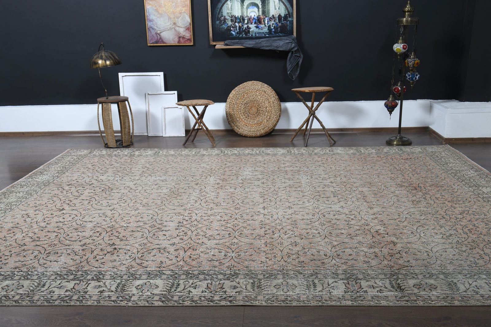 8'7x12'5 ft, VINTAGE TURKISH RUG - 19