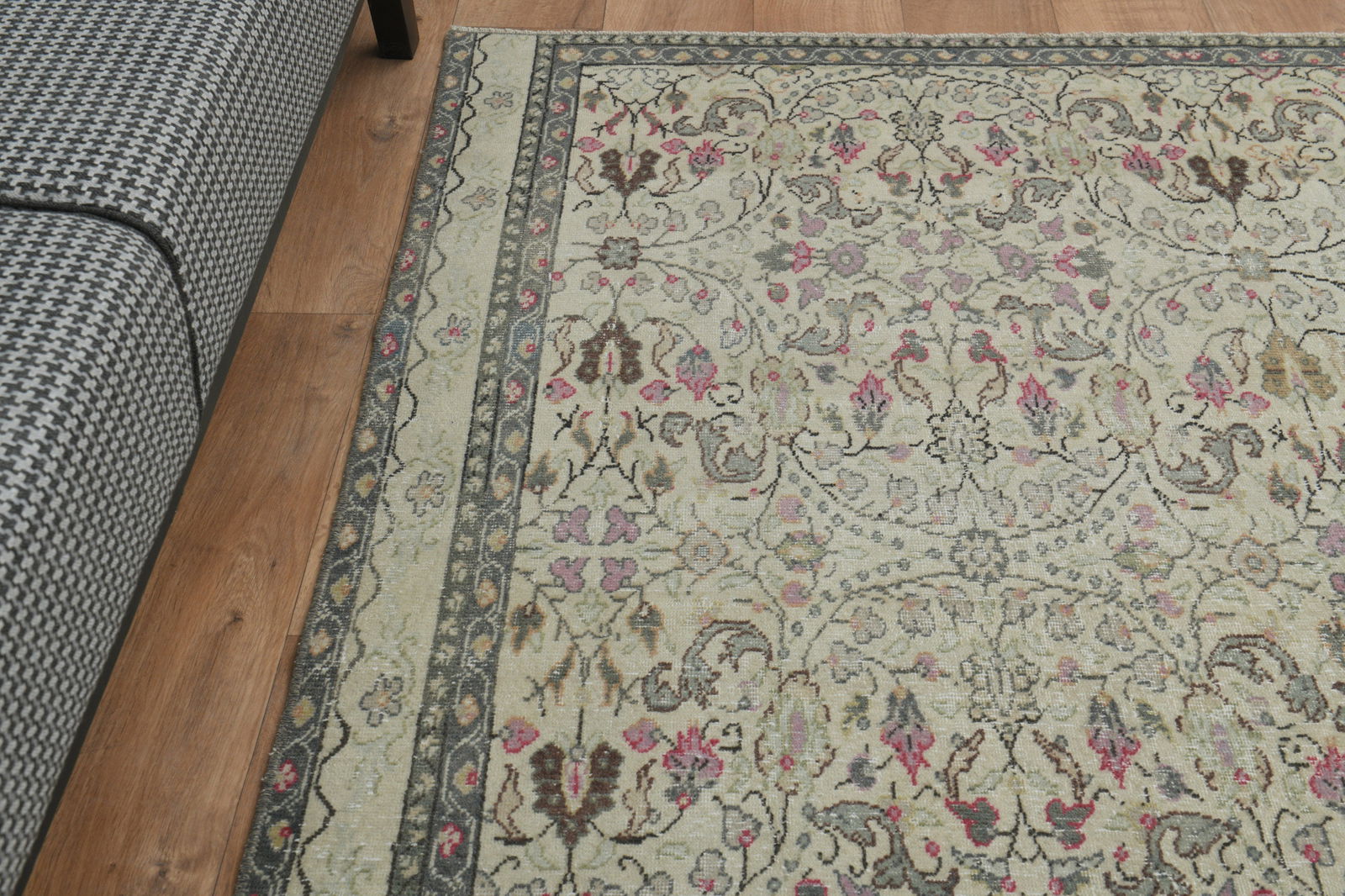 5x7 OUSHAK BEIGE Area Rug, Handmade - 17